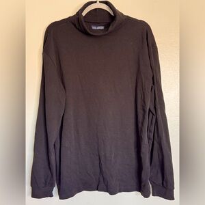 JOHN ASHFORD Men's Long Sleeve Turtleneck Shirt - Size XL - Black